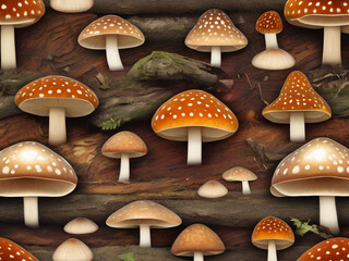 Obraz premium Autumnal Mushrooms / Toadstools 