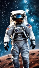 universe astronaut illustration filled standing stars painting  art artistic artwork illustration oil painting painting watercolor acrylic astronaut space galaxy background planet planet universe