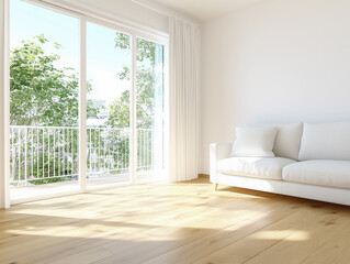 Interior of modern room with couch