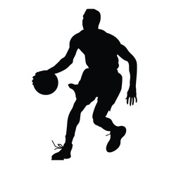 Basketball player silhouette vector
