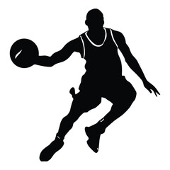 Basketball player silhouette vector