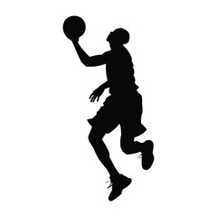 Basketball player silhouette vector