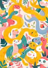 pattern with fishes