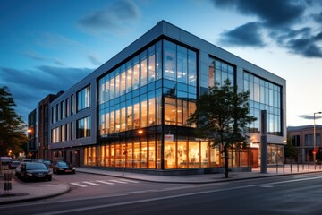 Building with glass windows