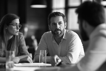 Obraz premium business professionals working on a project as a team for work in an office