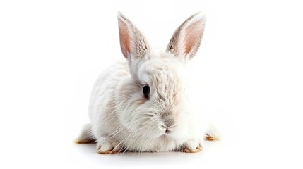 An isolated animal image on a pure white background. The animal has distinct features and a unique charm. Its pose and expression capture attention. The white background makes the animal stand out cle