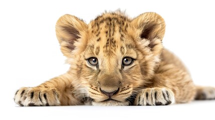 Obraz premium An isolated animal image on a pure white background. The animal has distinct features and a unique charm. Its pose and expression capture attention. The white background makes the animal stand out cle