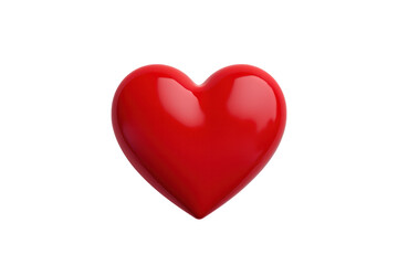 A single large red heart icon prominently centered on a plain white background