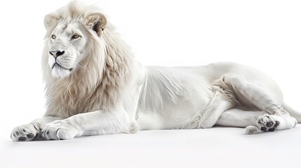 Obraz premium An isolated animal image on a pure white background. The animal has distinct features and a unique charm. Its pose and expression capture attention. The white background makes the animal stand out cle