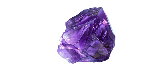 Fototapeta premium A Single Purple Amethyst Crystal Against Dark Background