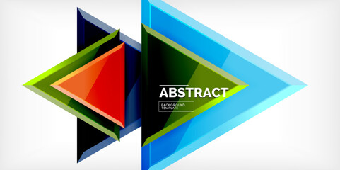 Triangle glass shapes geometric abstract background. Vector Illustration For Wallpaper, Banner, Background, Card, Book Illustration, landing page