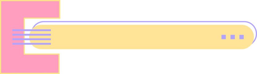 Obraz premium Pastel Memphis Style Lower Third. A-Z Typography design.