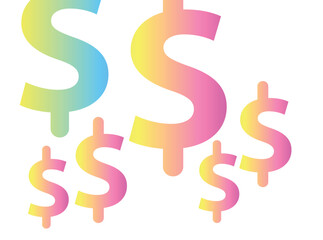 Dollar currency symbol and element background design