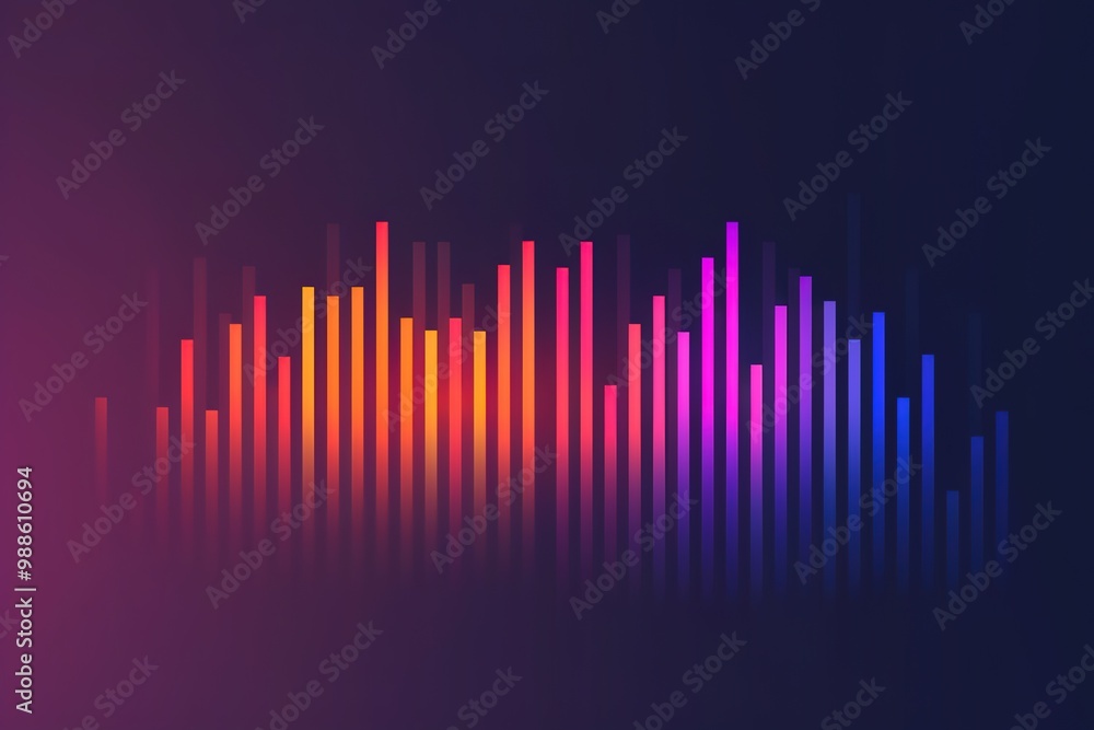 Poster sound wave symbol of equaliser. isolated on background. gradient vector illustration design