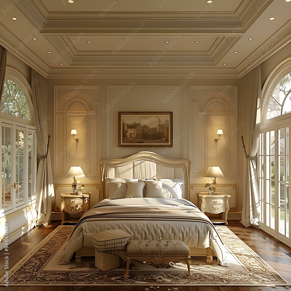 Wall mural european-style luxury bedroom