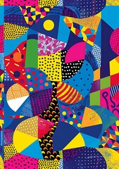 Obraz premium Abstract Colorful Geometric Pattern