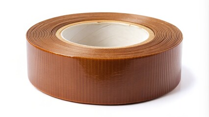 Brown duct tape on a white background, perfect for repairs, crafting, and DIY projects. Versatile, durable, and ideal
