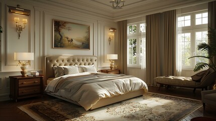 European-style luxury bedroom