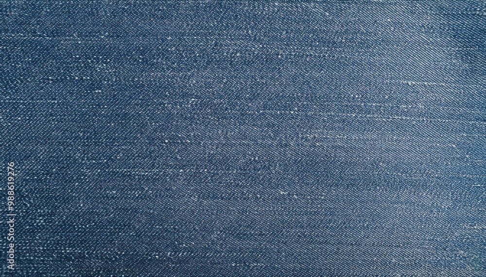Aufkleber close-up texture of woven blue denim fabric with a slight fade, highlighting fine thread details and