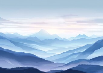 Obraz premium Blue Mountains Illustration