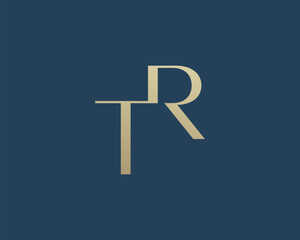 RT or TR letter logo icon design. Classic style luxury initials monogram.