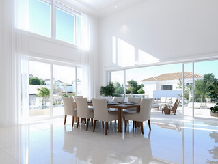 Fototapeta premium Modern dining room home interior 