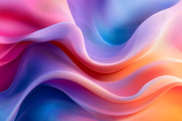 Abstract art wavy gradient background. AI generative