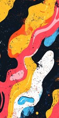 Abstract Colorful Wavy Pattern Background Design