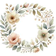 Obraz premium boho animal - flower wreath
