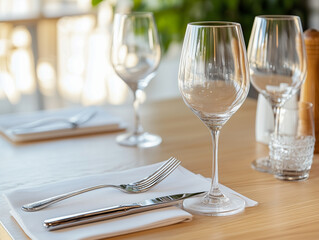 modern interior of a dining room 