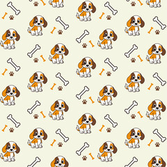 Dog - Bone - Paw Pattern, Pattern Vector Image Free
