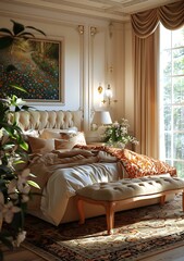 European-style luxury bedroom