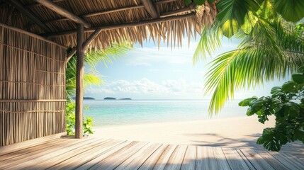 Tropical Beach Hut with Stunning Ocean View