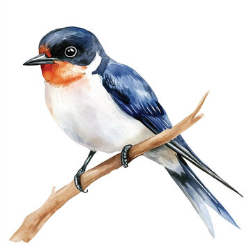 recommend clip art: Swift watercolor clipart illustration isolated