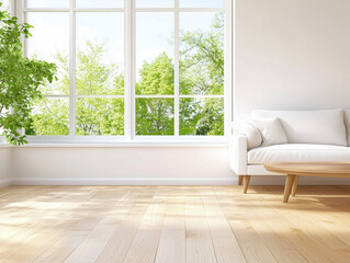 Fototapeta premium Modern Living Room Background. Stylish Interior Design