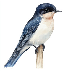 Swift watercolor clipart illustration isolated