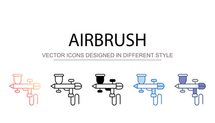 Airbrush icon design with white background stock illustration