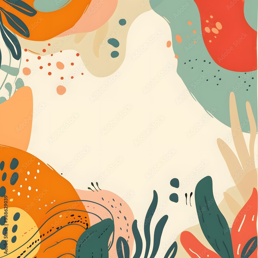 Poster Abstract Floral Background Illustration