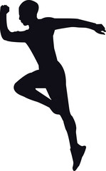 silhouette of man waking - Different popes of man waking - vector image of man waking 