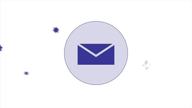 Mail with dome protects itself from virus, hack. Mail encryption concept on the white background. Cybersecurity animation project in the modern minimalistic flat design.