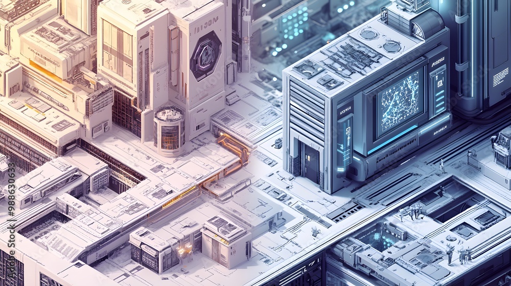 Poster isometric drawing vs. true 3d: a side-by-side comparison of an isometric drawing and a true 3d model