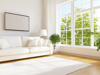 Fototapeta premium Modern livingroom. Stylish Interior Design Background