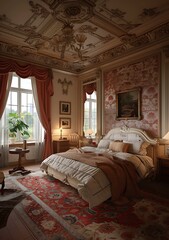 European-style luxury bedroom