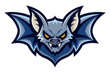 Bat head mascot logo design vector