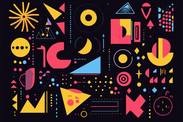 Abstract geometric shape and icon