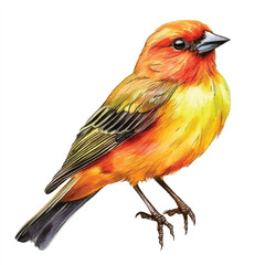 Weaver Bird watercolor clipart illustration isolated