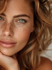 Fototapeta premium Close Up Beauty Portrait Woman