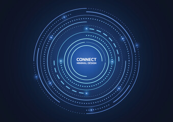 Abstract technology background with Big data. Internet connection, abstract sense of science and technology analytics concept graphic design. Vector illustration