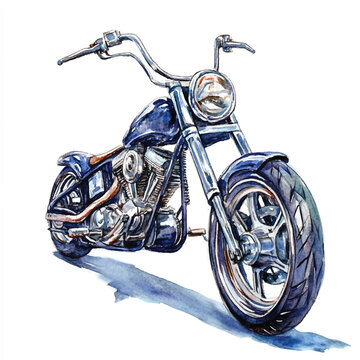 recommend clip art: Chopper watercolor clipart illustration isolated
