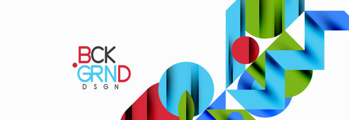 Trendy colorful circles, lines, arrows, triangles and other geometric shapes. Vector Illustration For Wallpaper, Banner, Background, Card, Book Illustration, landing page